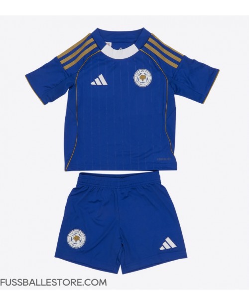 Günstige Leicester City Oliver Skipp #22 Heimtrikotsatz Kinder 2025-26 Kurzarm (+ Kurze Hosen)